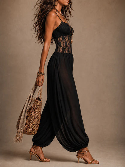 Laia | Jumpsuit halter elegante con encaje